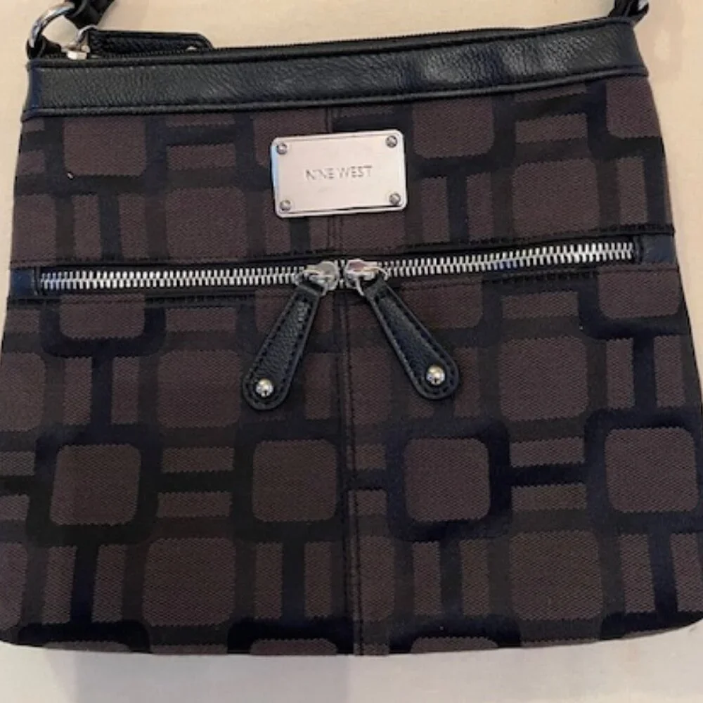 NINE WEST | Black Brown Crossbody Bag